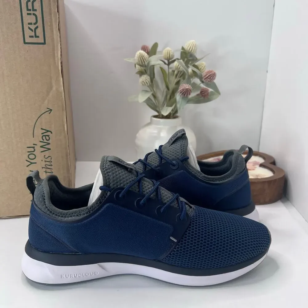 Kuru Atom Walking Comfort Sneaker Indigo/White/Basalt Men 10 Wide NWB